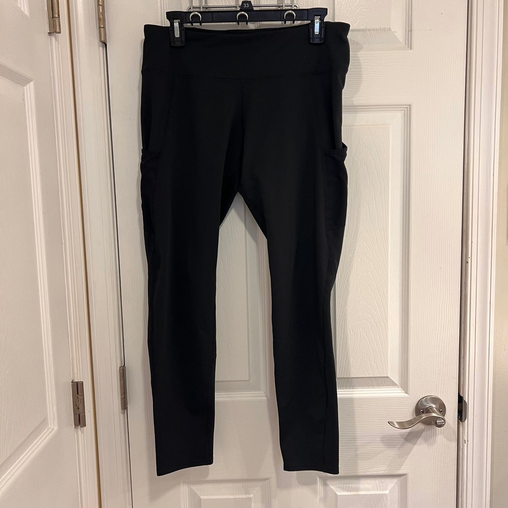 Brooks Womens Momentum Thermal‎ Running Leggings Black Fleece Size L